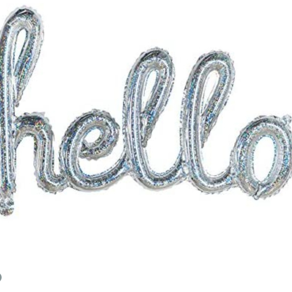 🆕️  Silver "Hello" Foil Balloon Letters